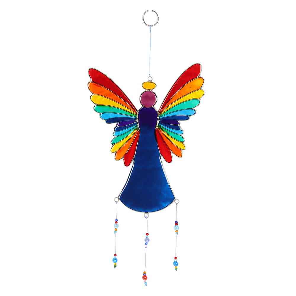 Something Different - 38cm Rainbow Wing Angel Suncatcher - Rainbow